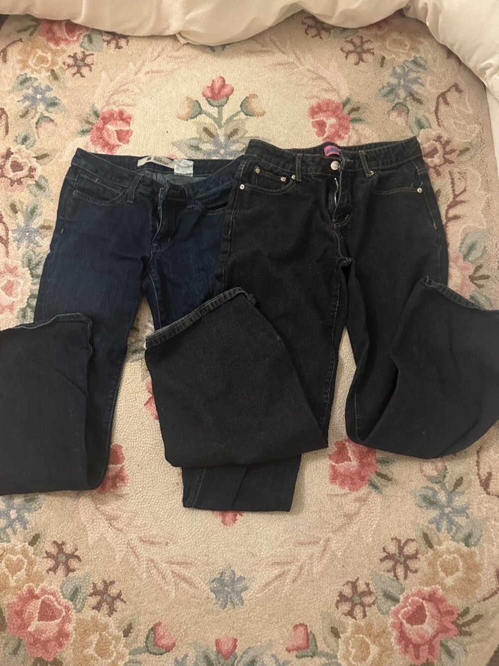 2 Pairs of Dark Wash Jeans